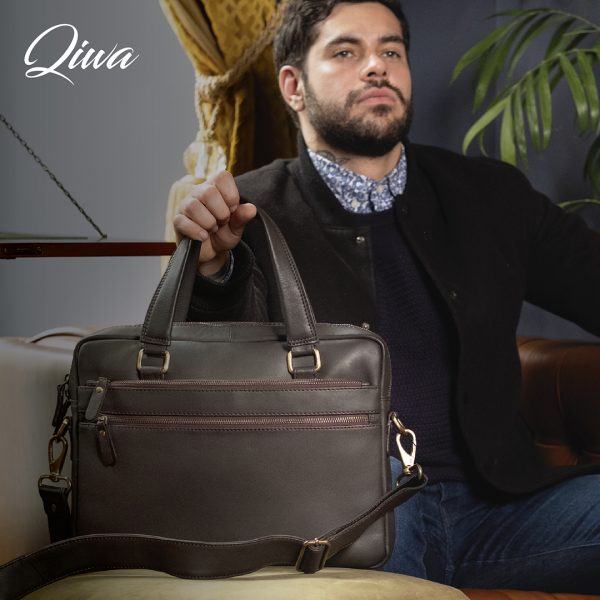 maletin de laptop de cuero qiwa cueros