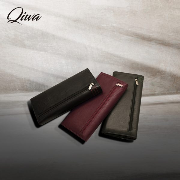 billetera de mujer cuero qiwa