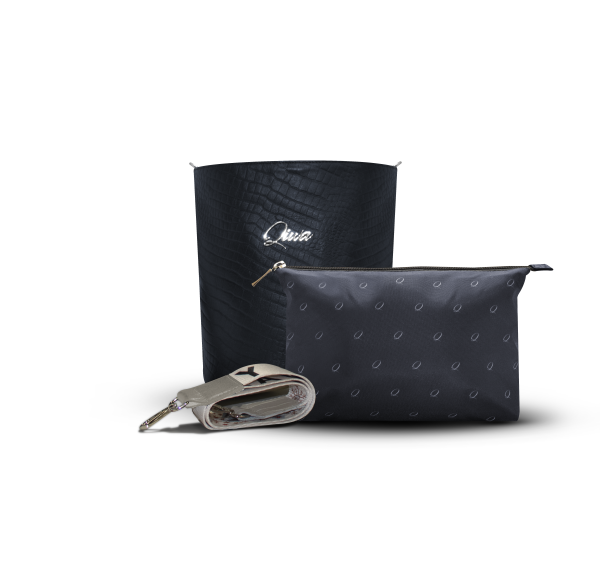 Cartera Venecia azul, cartera de cuero